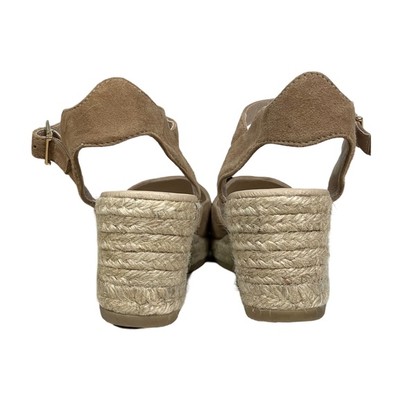 Eric Michael Lupa New Wedge Sandal Espadrille Resortwear Travel Coastal Suede - Picture 6 of 11